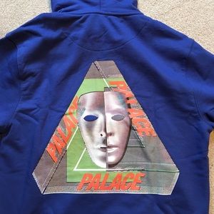 Palace Tri Bury Hoodie ( Blue )